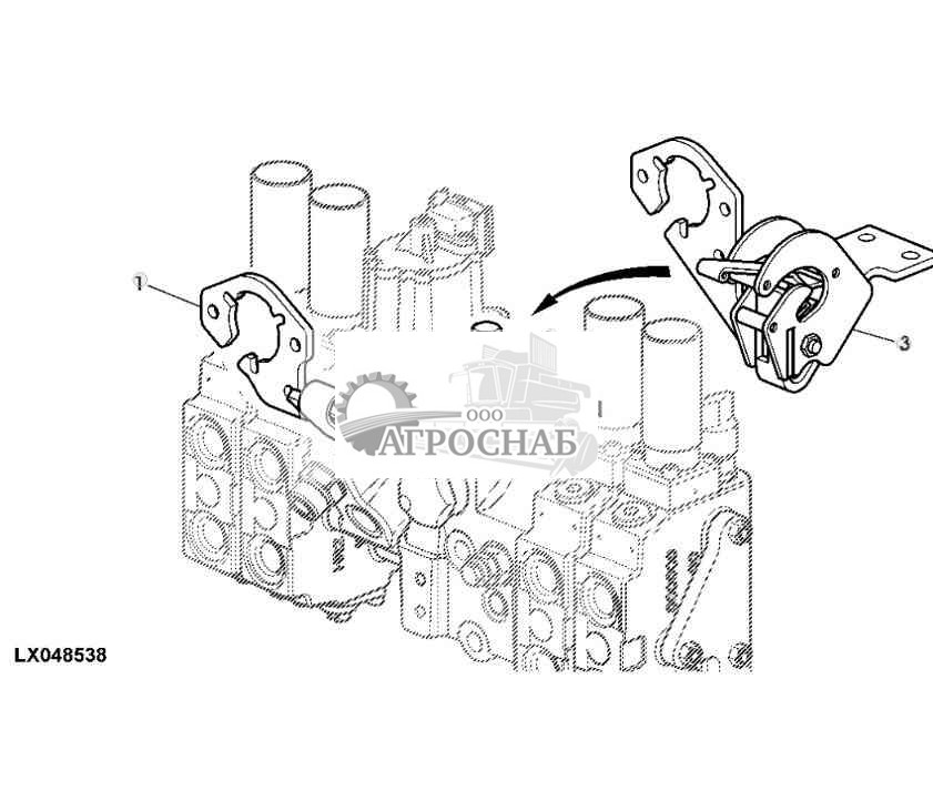 Держатель центральной тяги 